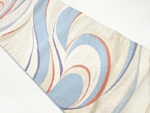 曲線模様織出し袋帯